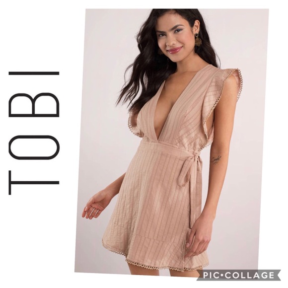 Tobi Dresses & Skirts - Tobi To Paradise Sienna Beaded Wrap Dress Medium